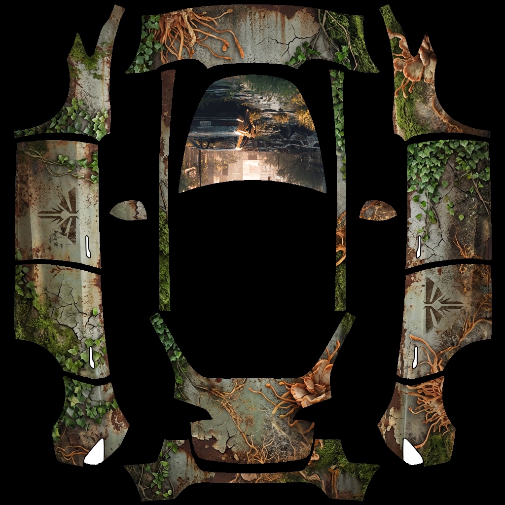 The last of us - flat wrap PNG for Model Y Paint Shop