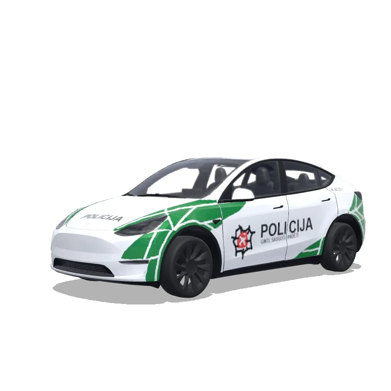 Shitty lithuanian police livery - Tesla Model Y wrap