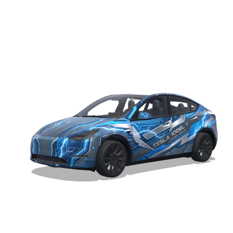 Tesla Model Y custom wrap design