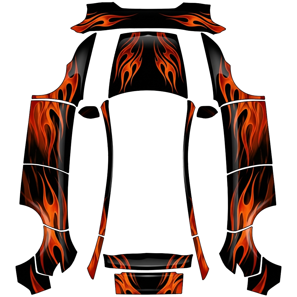 Model Y-folieringsdesign - flat wrap PNG for Model Y (2025+ Premium) Paint Shop