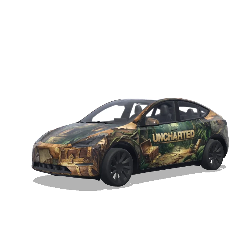 Tesla Model Y custom wrap design