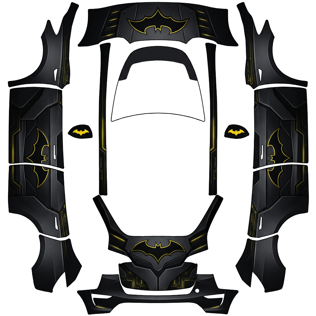 Model Y Folierungsdesign - flat wrap PNG for Model Y Paint Shop