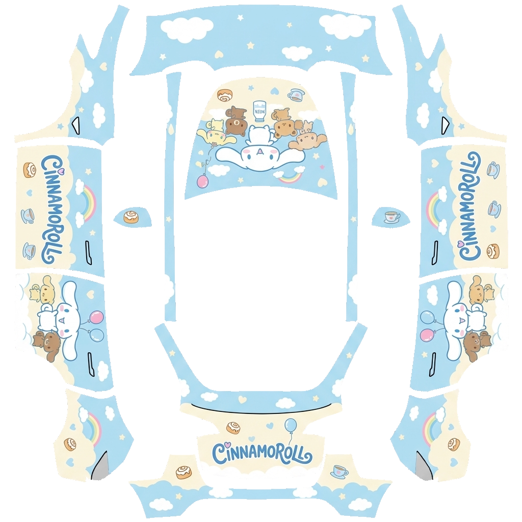 Model Y-folieringsdesign - flat wrap PNG for Model Y Paint Shop