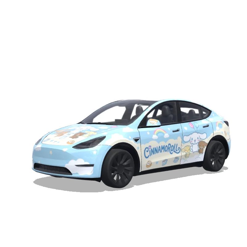 Tesla Model Y tilpasset wrap-design