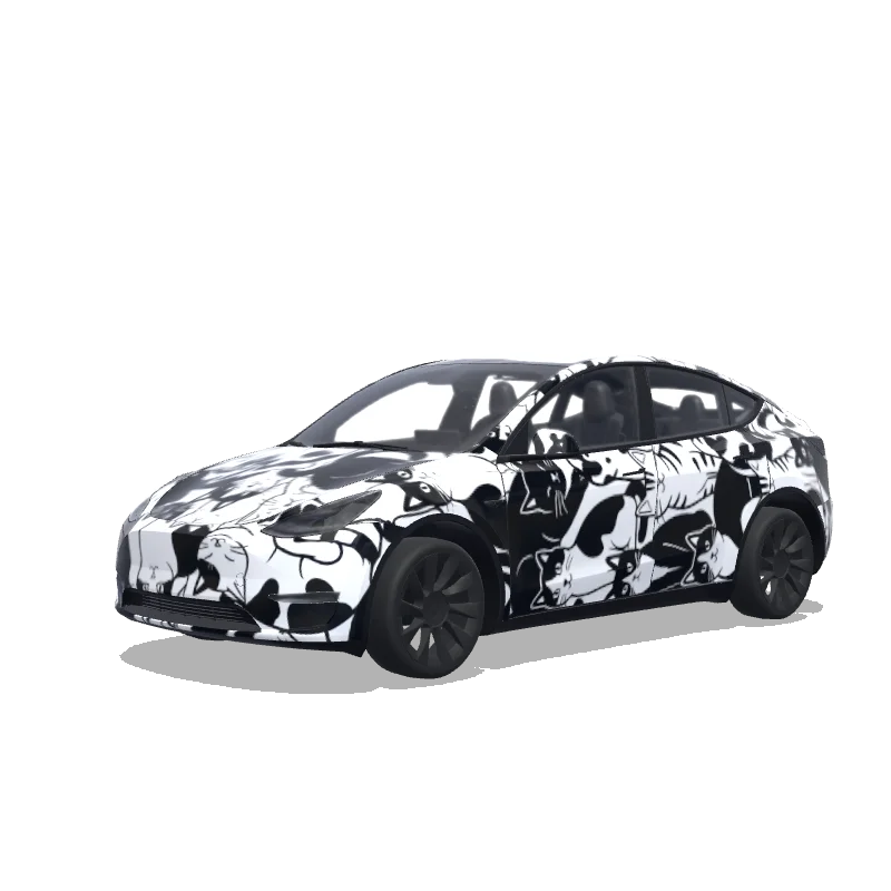 Tesla Model Y custom wrap design