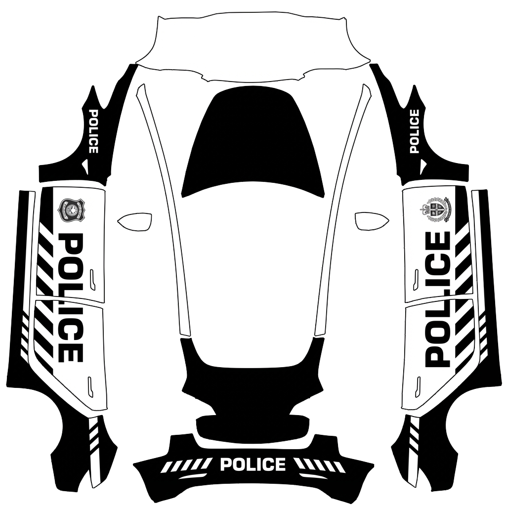 Model 3 Wrap Design - flat wrap PNG for Model 3 Paint Shop