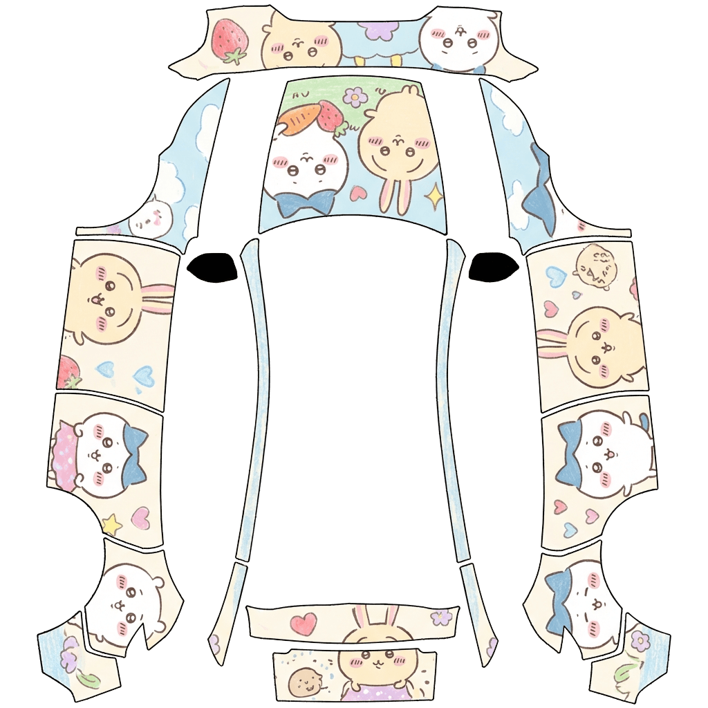 Model Y Wrap Design - flat wrap PNG for Model Y (2025+ Premium) Paint Shop