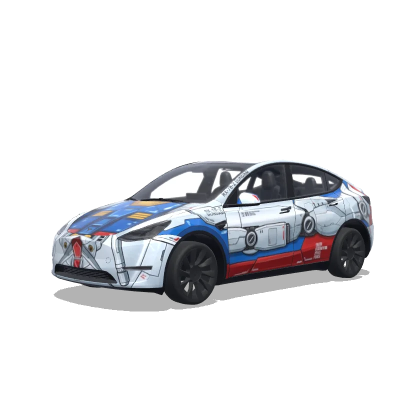 Tesla Model Y tilpasset wrap-design