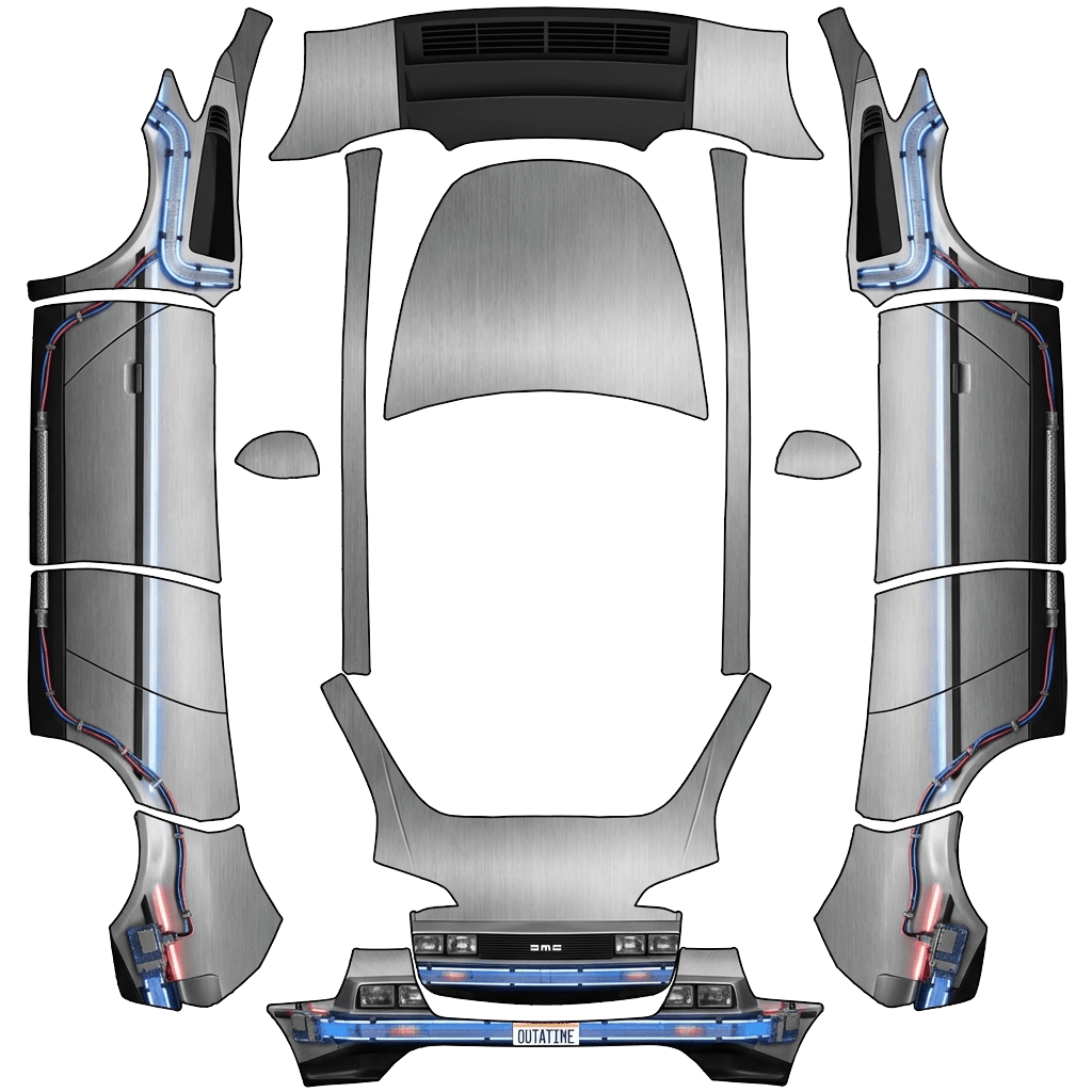 Model Y-folieringsdesign - flat wrap PNG for Model Y Paint Shop