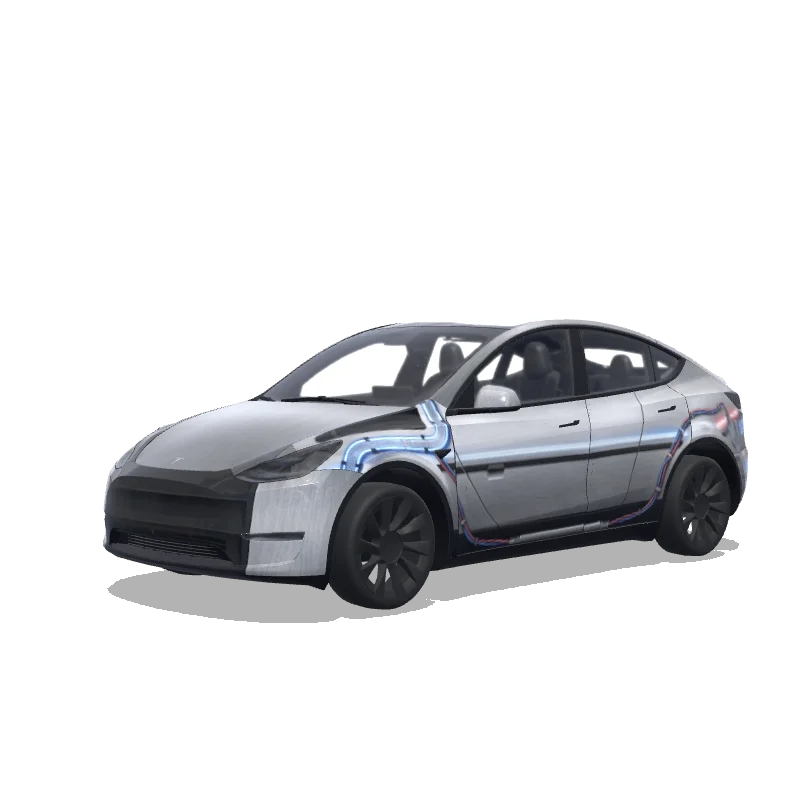Tesla Model Y tilpasset wrap-design