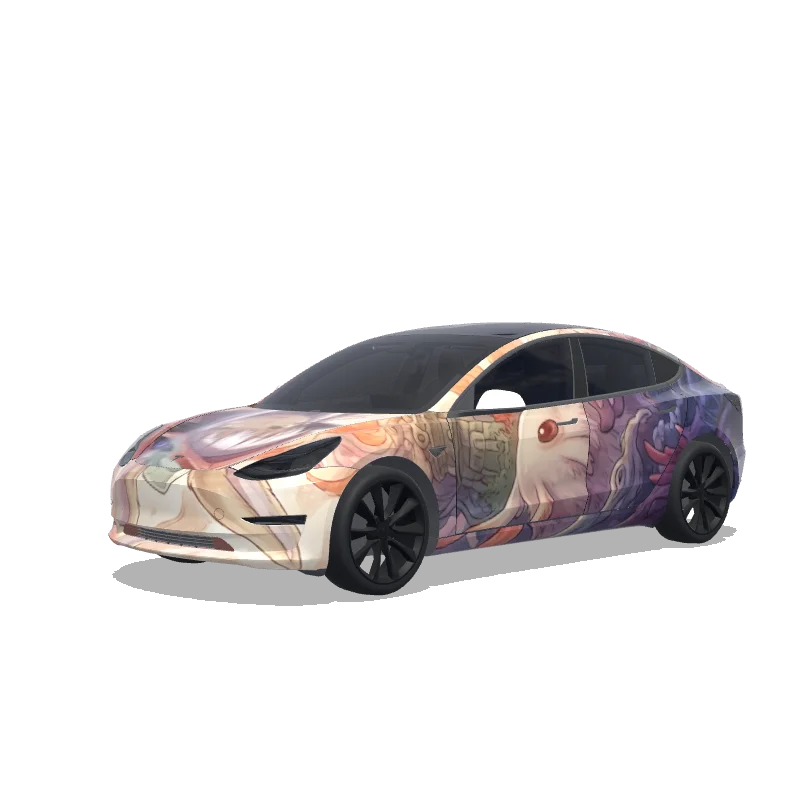 Tesla Model 3 custom wrap design