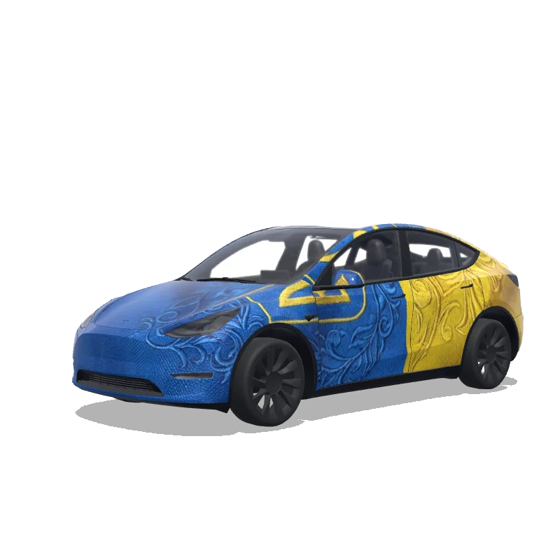 Tesla Model Y custom wrap design