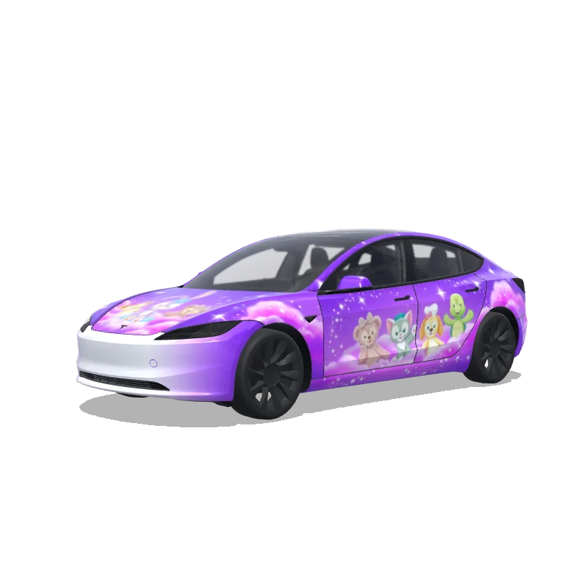 Tesla Model 3 (2024+ Standard/Premium) custom wrap design