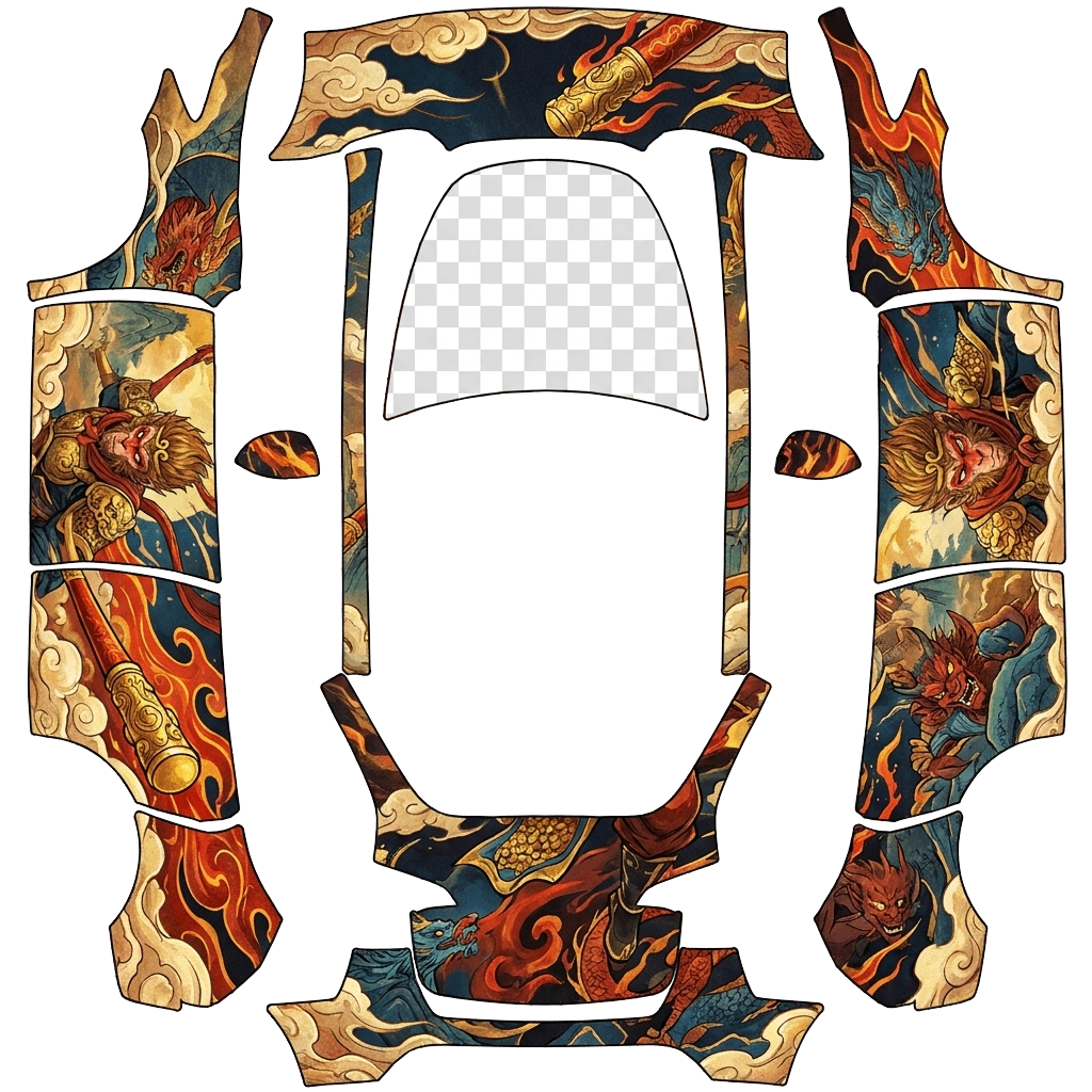 Model Y Wrap Design - flat wrap PNG for Model Y Paint Shop