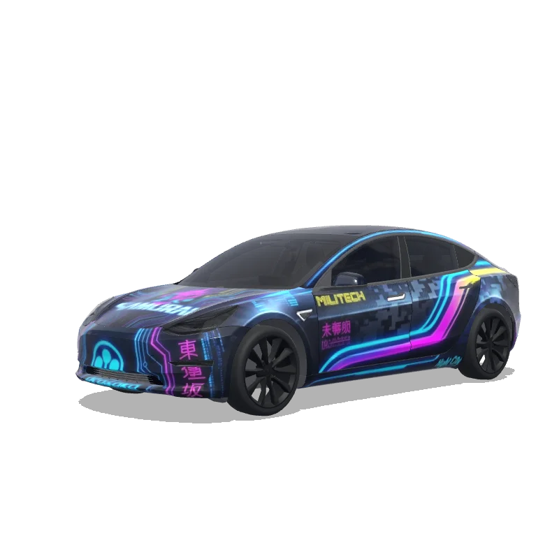 Tesla Model 3 custom wrap design