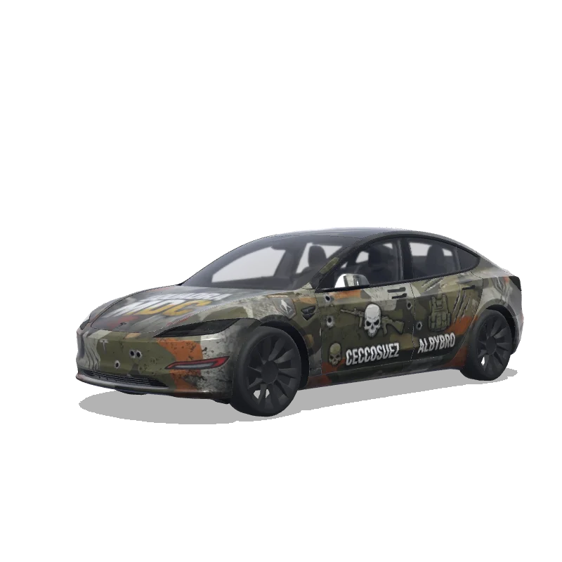 Tesla Model 3 (2024+ Standard/Premium) custom wrap design