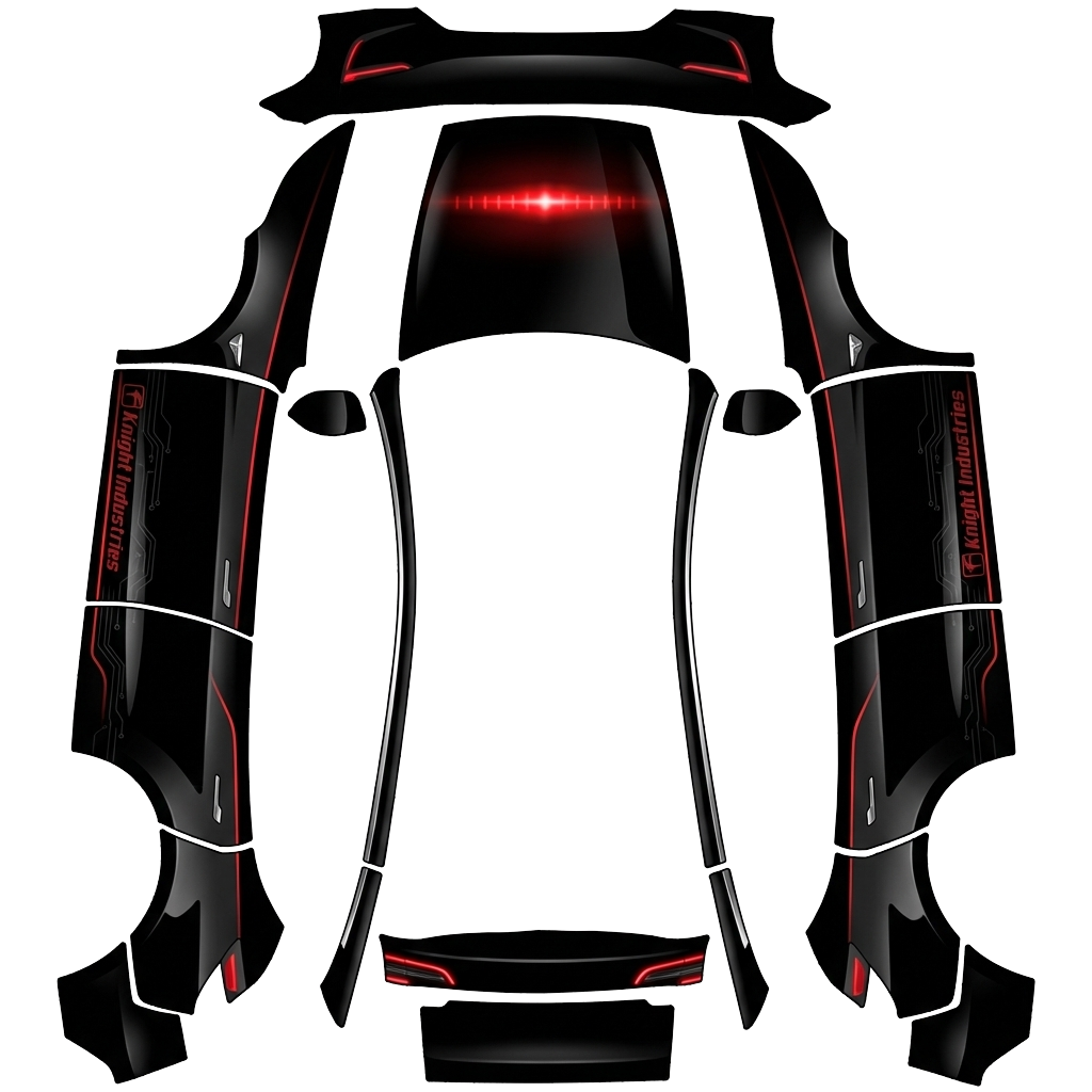 Model Y 改色设计 - flat wrap PNG for Model Y (2025+ Premium) Paint Shop