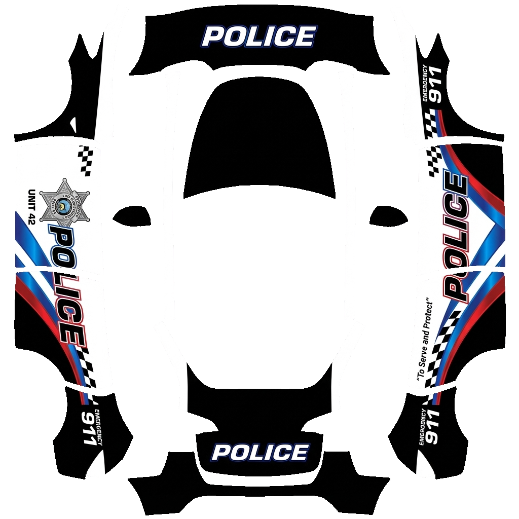 Model Y-folieringsdesign - flat wrap PNG for Model Y Paint Shop