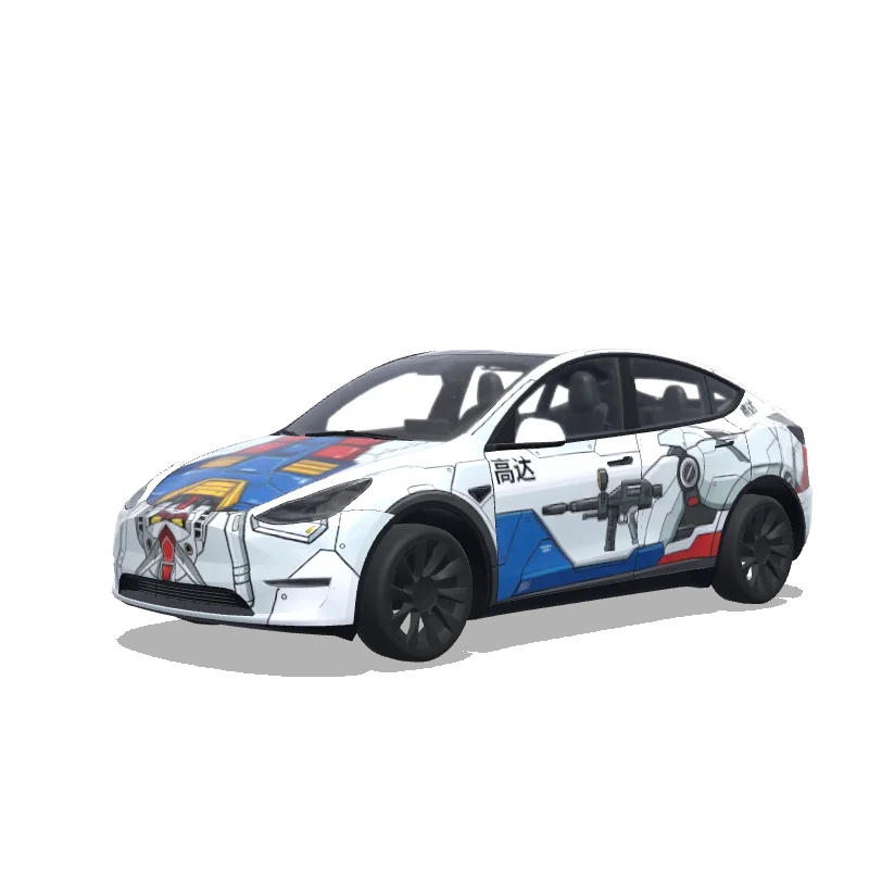 Tesla Model Y tilpasset wrap-design