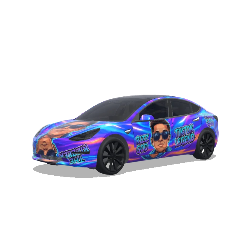 Tesla Model 3 custom wrap design