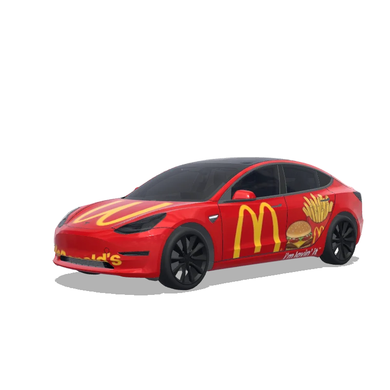 Tesla Model 3 tilpasset wrap-design