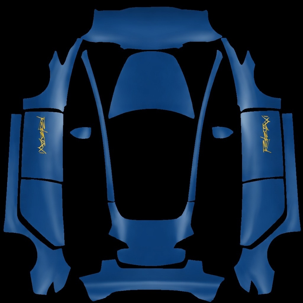 Model 3 Design - flat wrap PNG for Model 3 Paint Shop