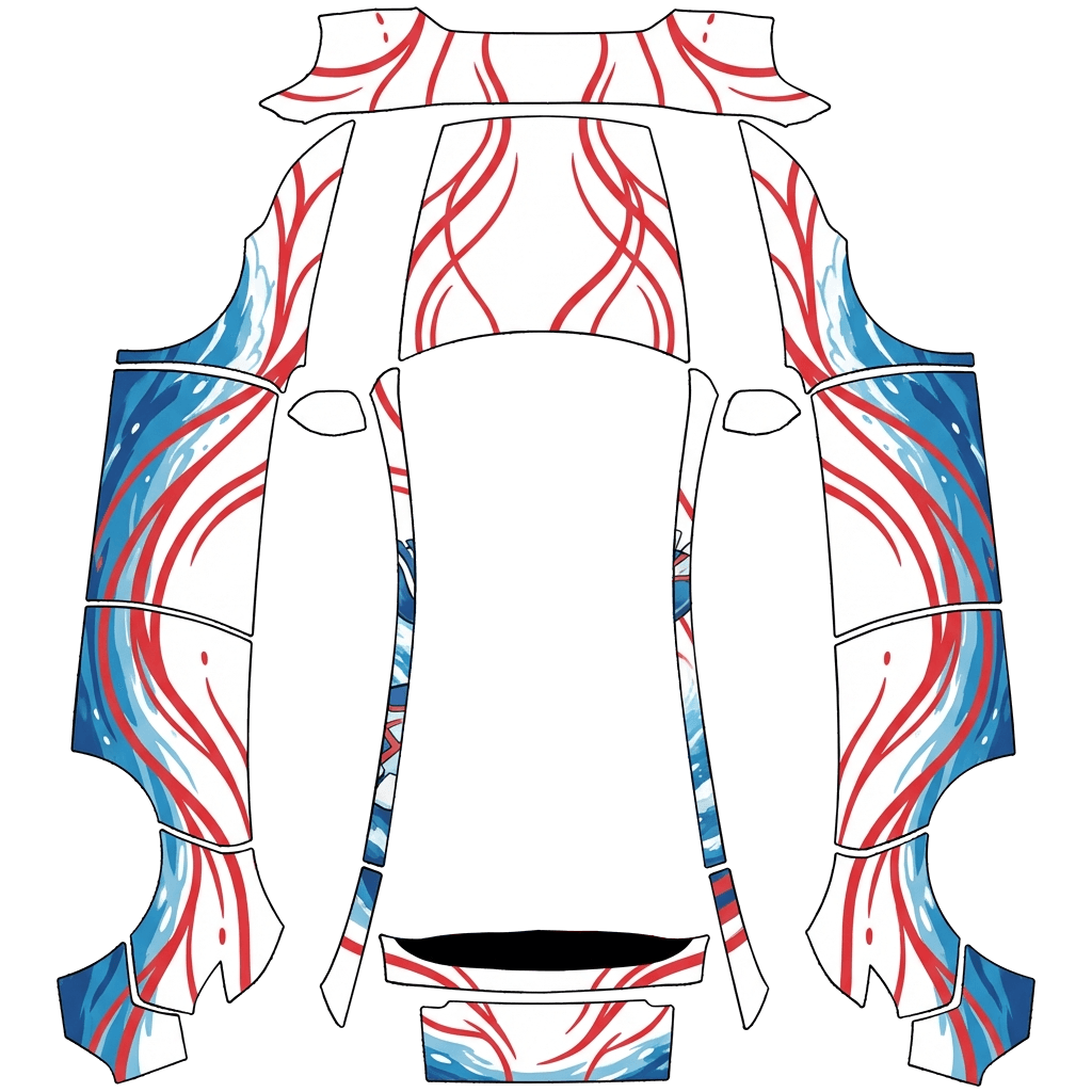 Model Y Wrap Design - flat wrap PNG for Model Y (2025+ Premium) Paint Shop