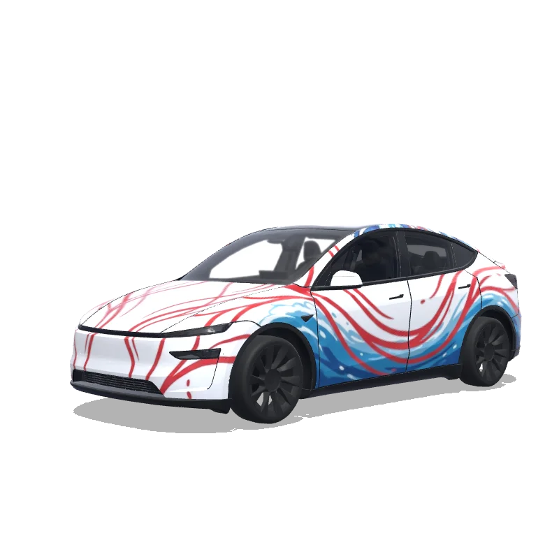 Tesla Model Y (2025+ Premium) tilpasset wrap-design