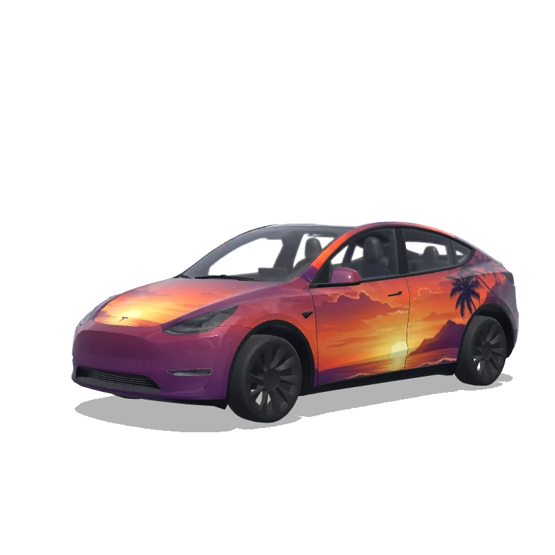 Tesla Model Y custom wrap design