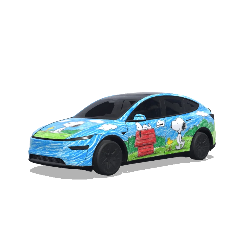 Tesla Model Y L custom wrap design