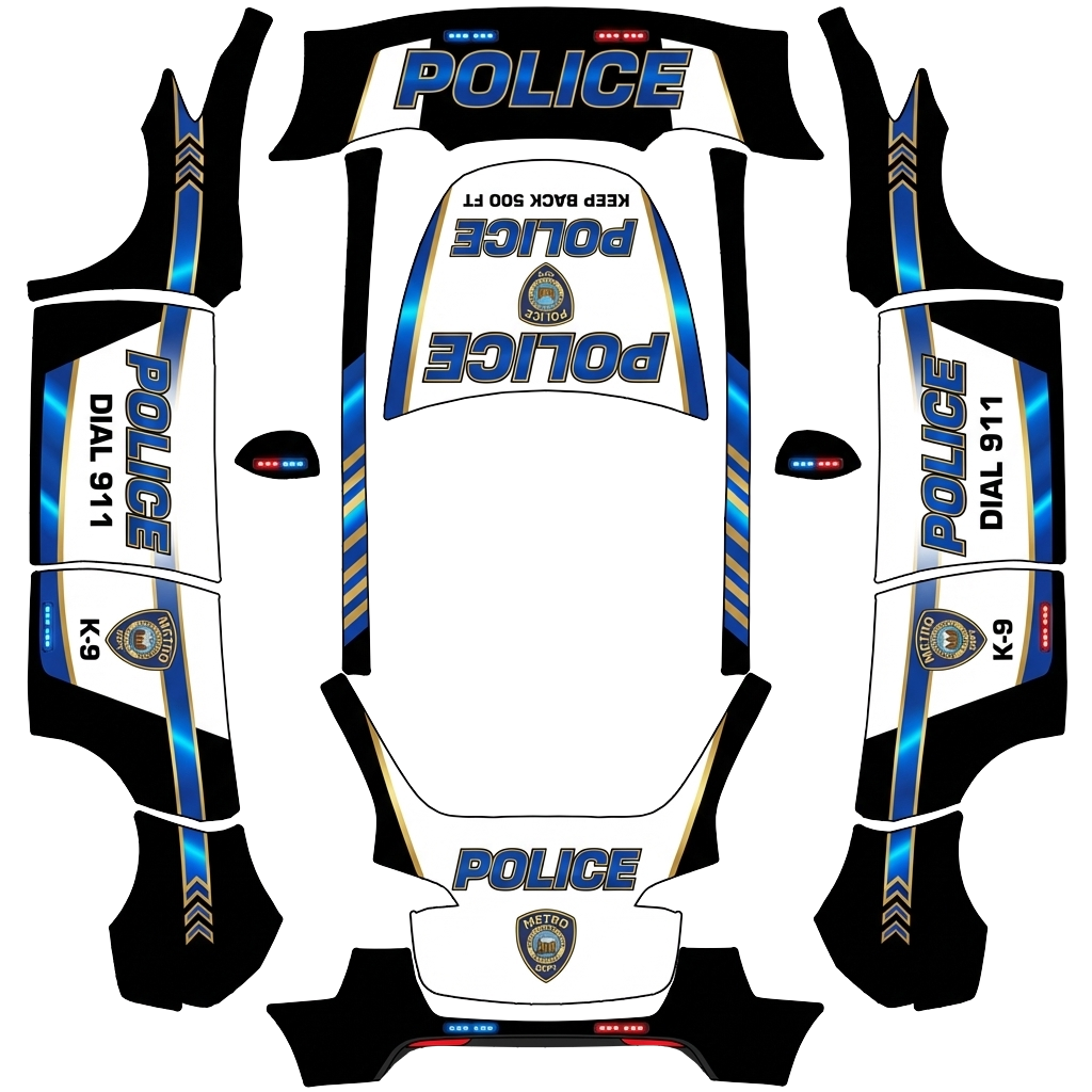 Model Y Wrap Design - flat wrap PNG for Model Y Paint Shop