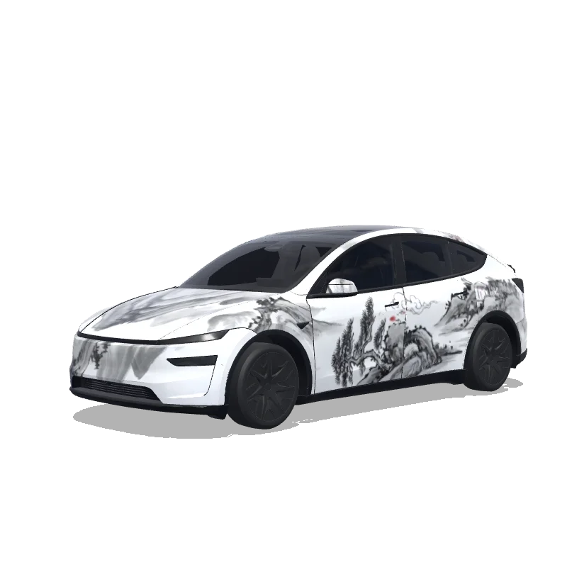 Tesla Model Y L custom wrap design
