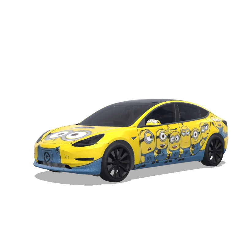 Tesla Model 3 tilpasset wrap-design