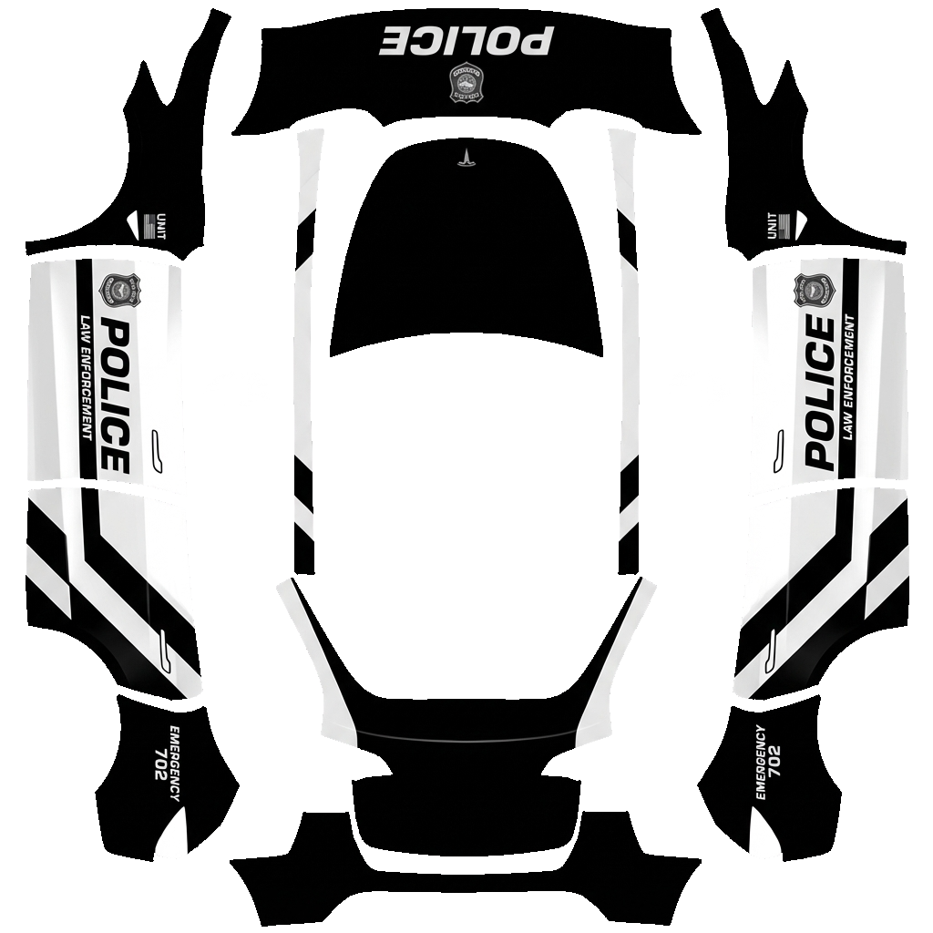 Diseño de vinilo para Model Y - flat wrap PNG for Model Y Paint Shop
