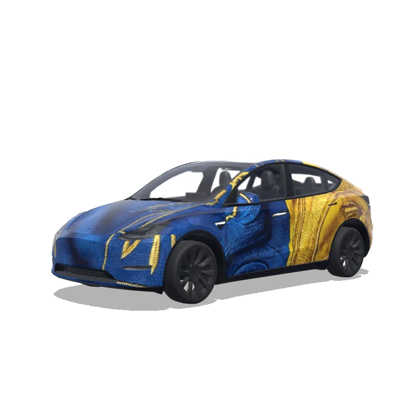 Tesla Model Y custom wrap design