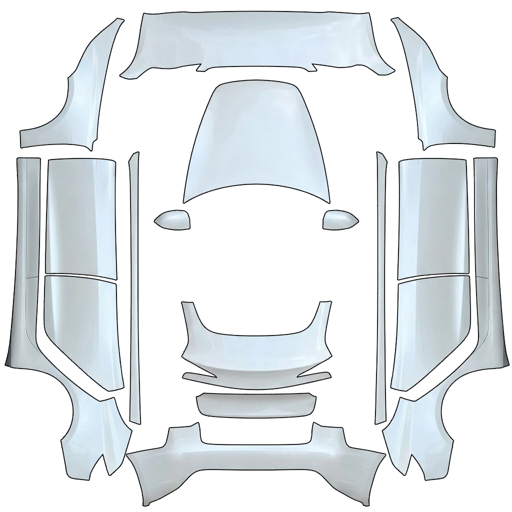Diseño de vinilo para Model 3 - flat wrap PNG for Model 3 (2024+ Standard/Premium) Paint Shop