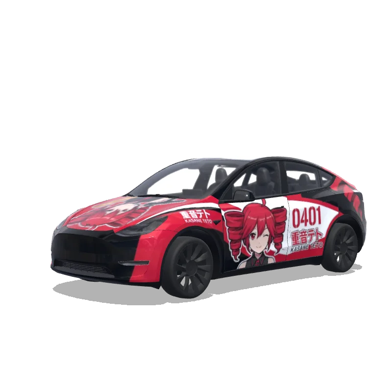 Tesla Model Y custom wrap design