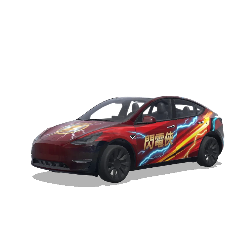 Tesla Model Y custom wrap design