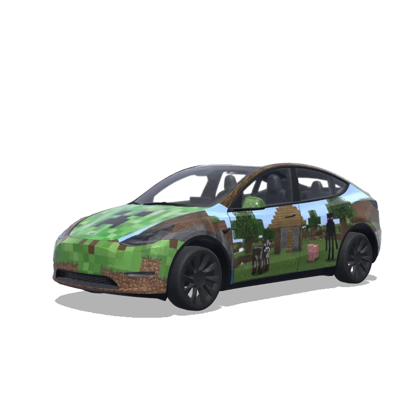 Tesla Model Y tilpasset wrap-design
