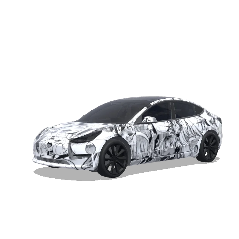 Anime Story SW - Tesla Model 3 wrap