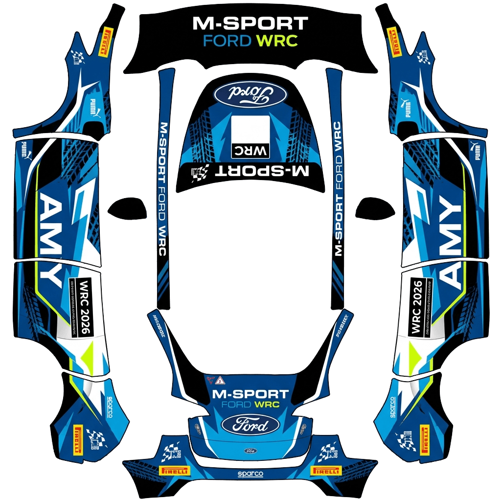 Model Y Wrap Design - flat wrap PNG for Model Y Paint Shop