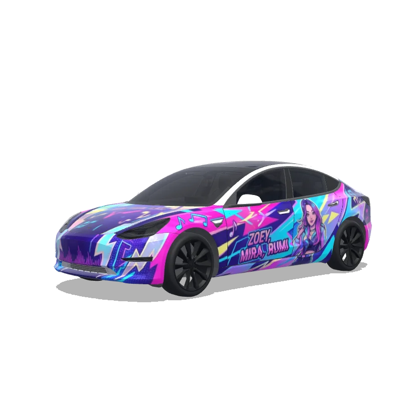 Tesla Model 3 custom wrap design
