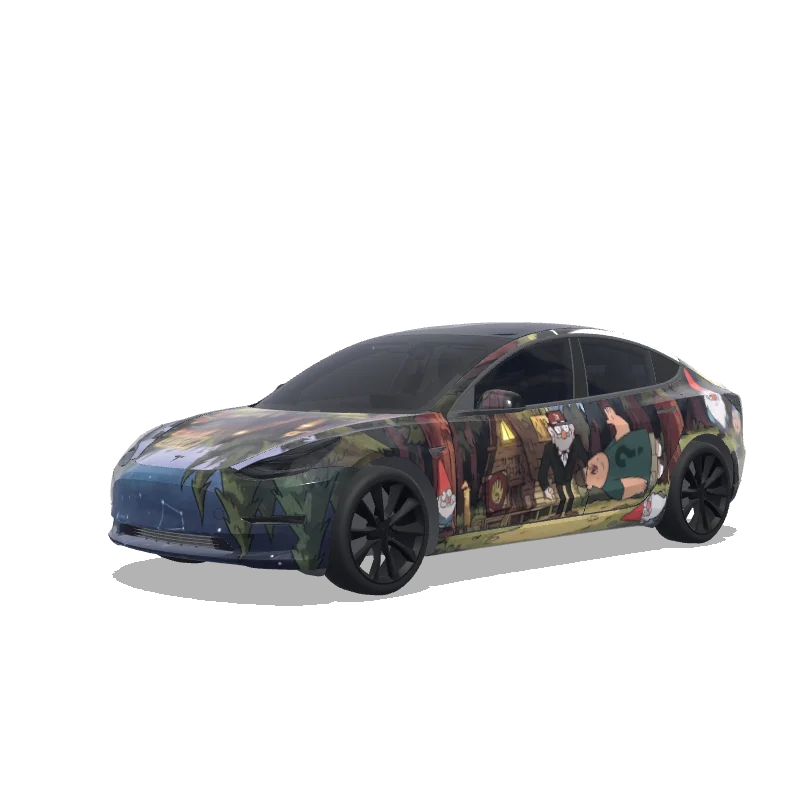 Tesla Model 3 custom wrap design