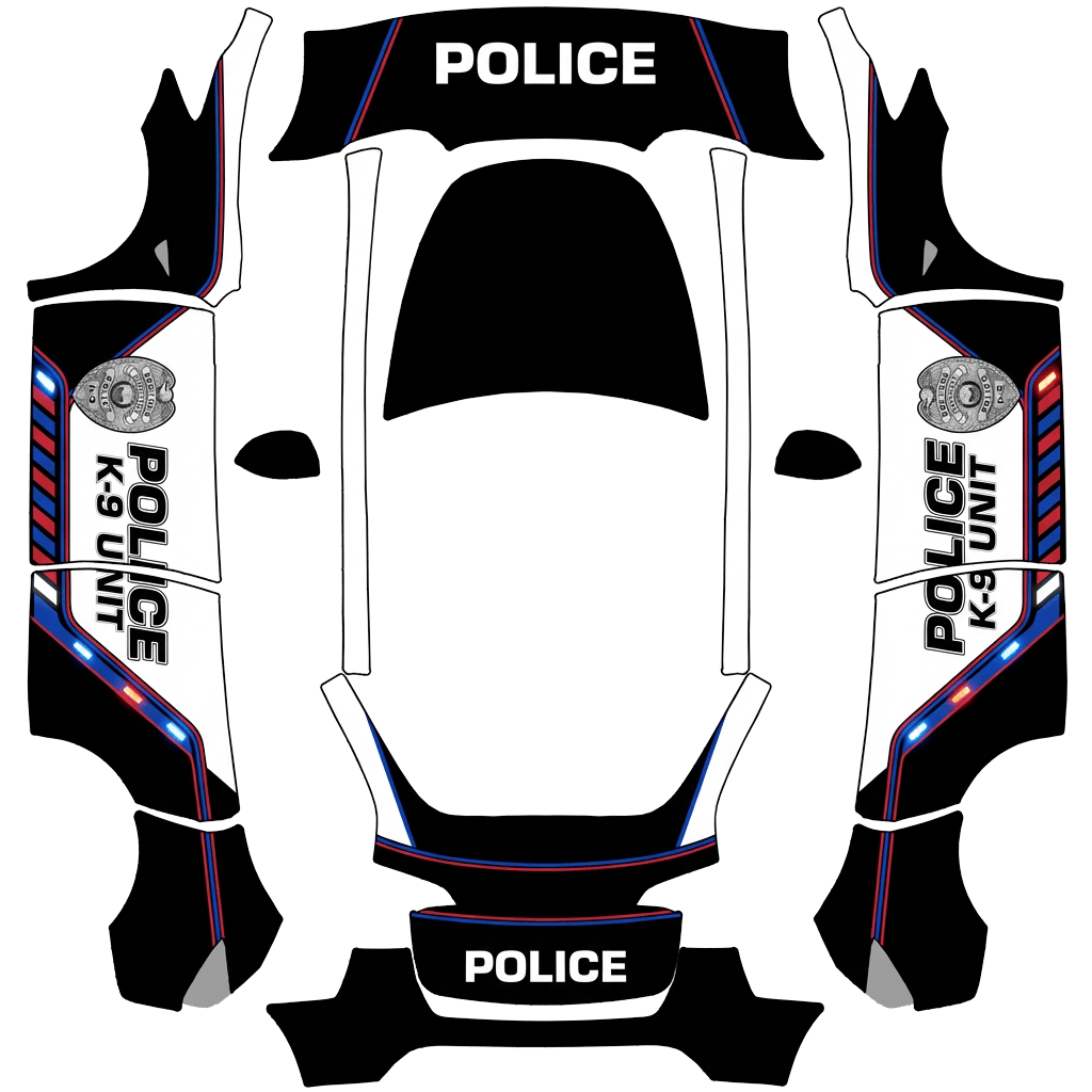 Model Y Wrap Design - flat wrap PNG for Model Y Paint Shop