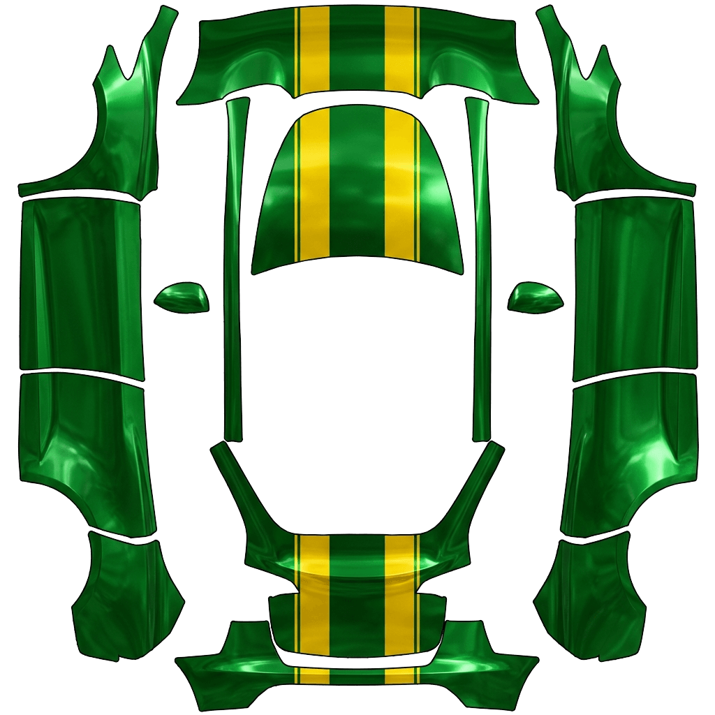 Model Y-folieringsdesign - flat wrap PNG for Model Y Paint Shop