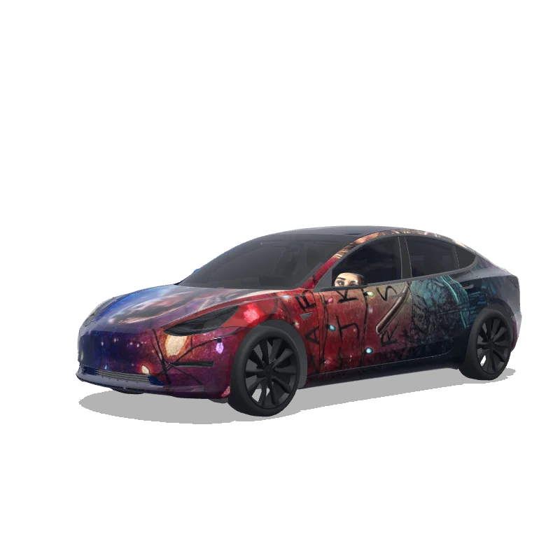 Tesla Model 3 custom wrap design