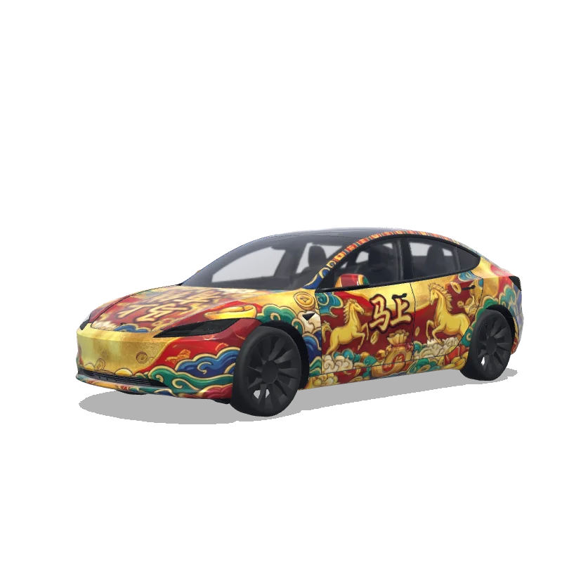 Tesla Model 3 (2024+ Standard/Premium) custom wrap design