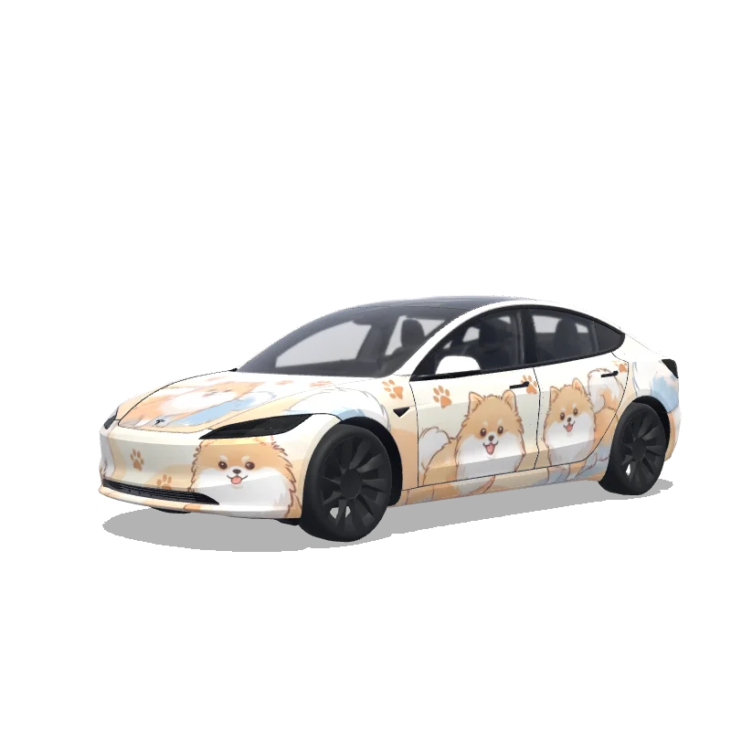Tesla Model 3 (2024+ Standard/Premium) custom wrap design