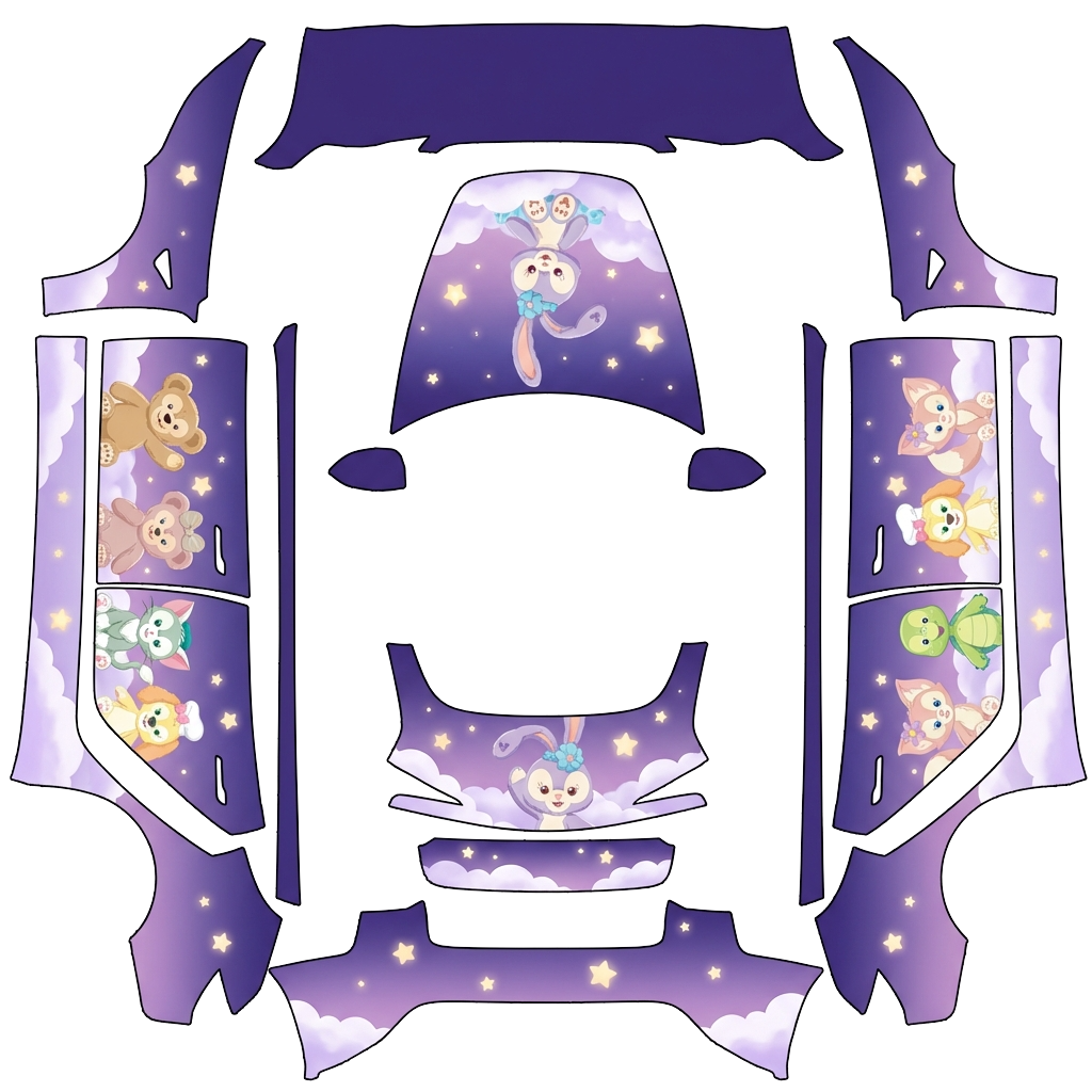 Model 3 Wrap Design - flat wrap PNG for Model 3 (2024+ Standard/Premium) Paint Shop