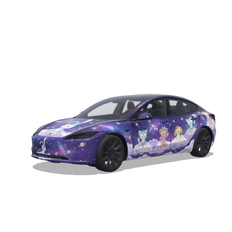 Tesla Model 3 (2024+ Standard/Premium) custom wrap design